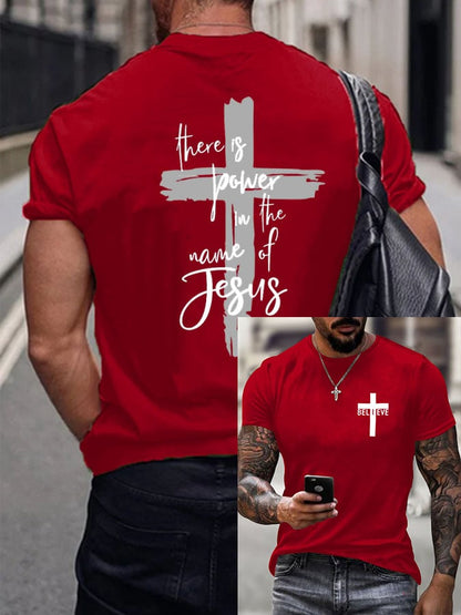 Men's There is Power in The Name of Jesus Print T-Shirt