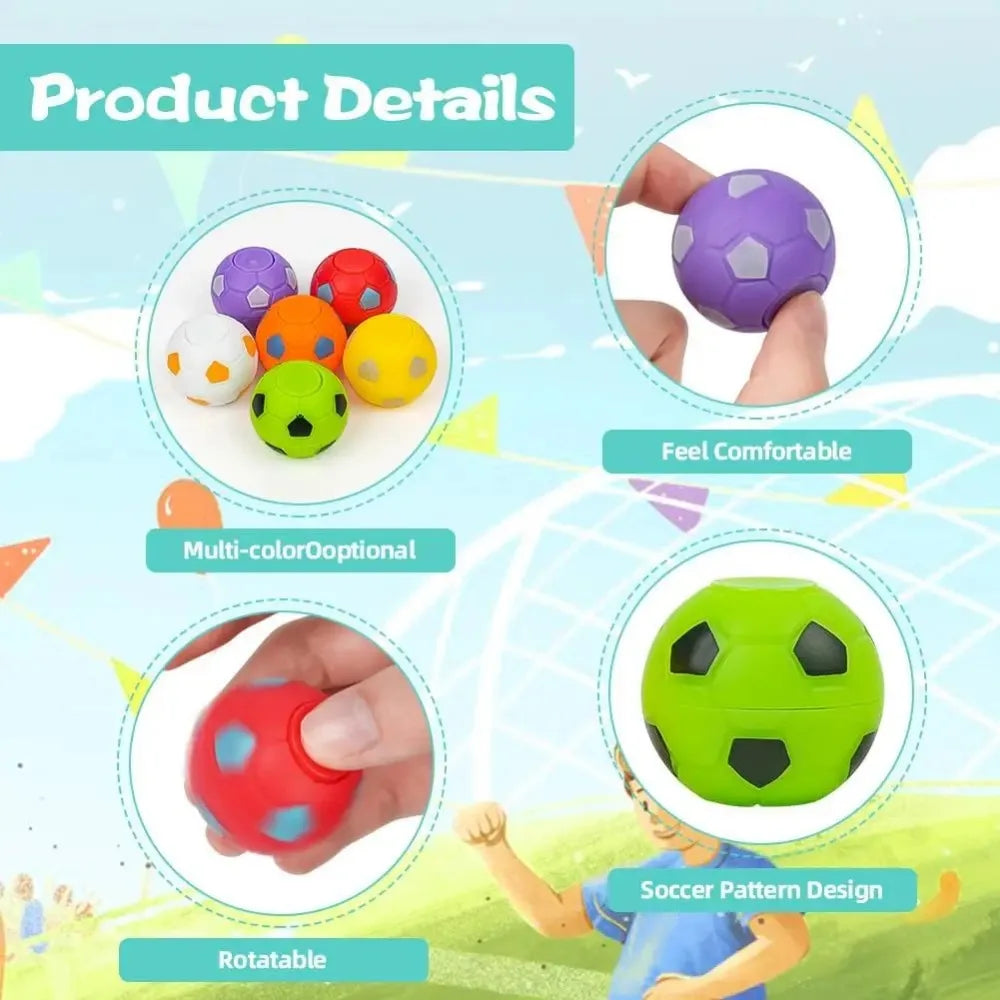 Mini Soccer Finger Toys – 10/30PCS Rotatable Soccer Party Favors for Kids