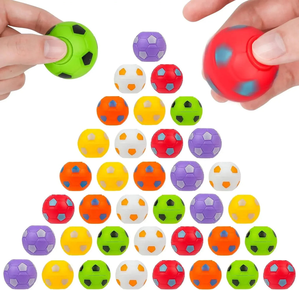 Mini Soccer Finger Toys – 10/30PCS Rotatable Soccer Party Favors for Kids