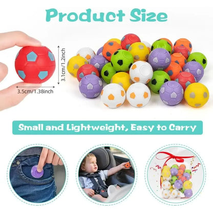 Mini Soccer Finger Toys – 10/30PCS Rotatable Soccer Party Favors for Kids