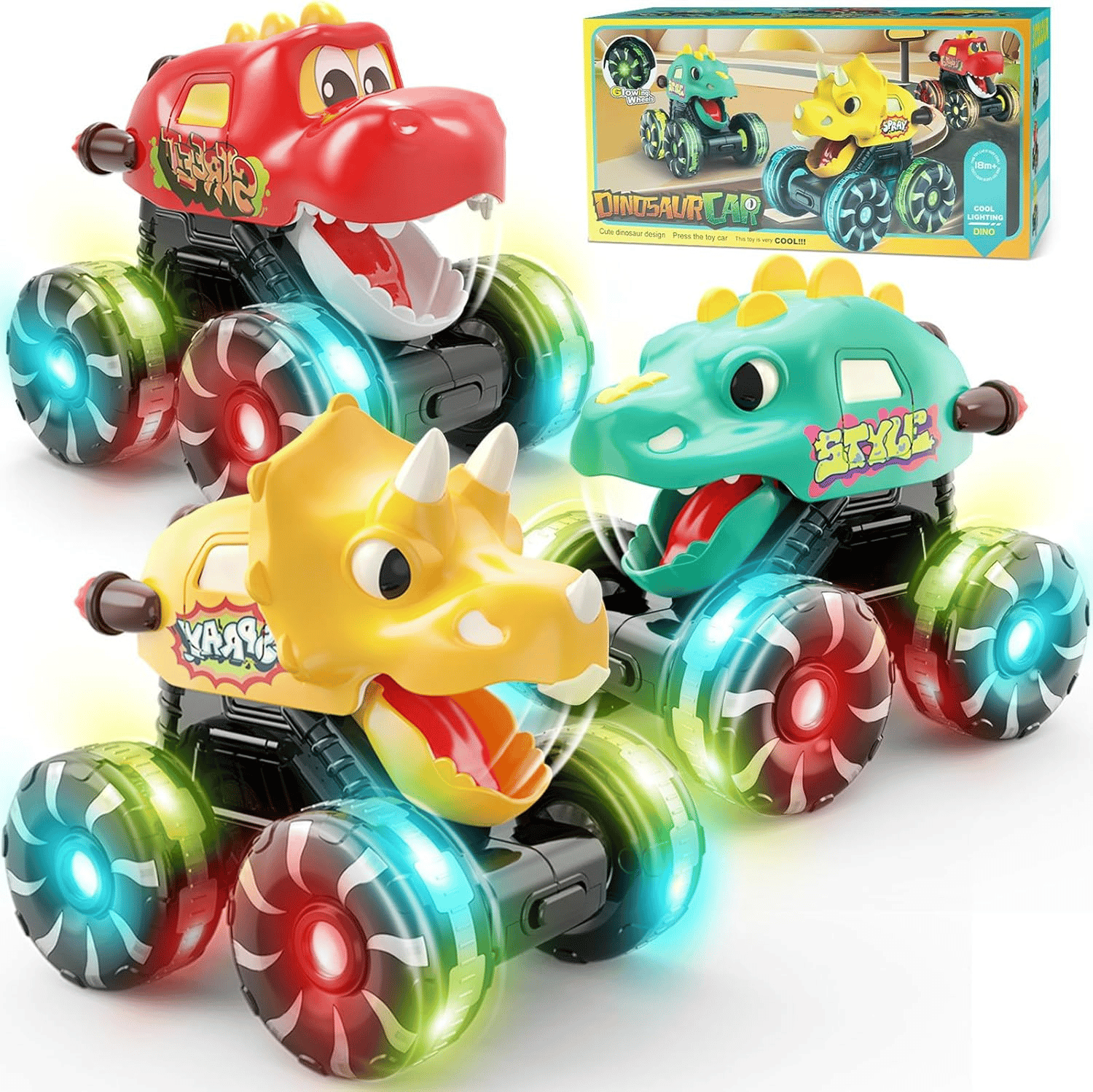 Press & Go Dino Truck Toy for Toddlers🎁Best Birthday Gifts for Baby