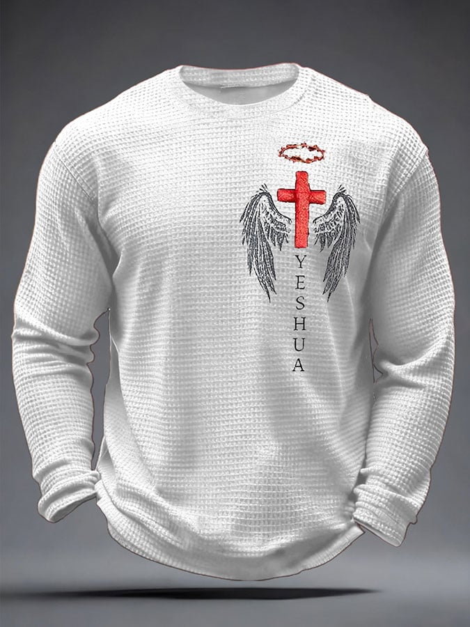 Men's Faith Print Casual Printed T-shirt