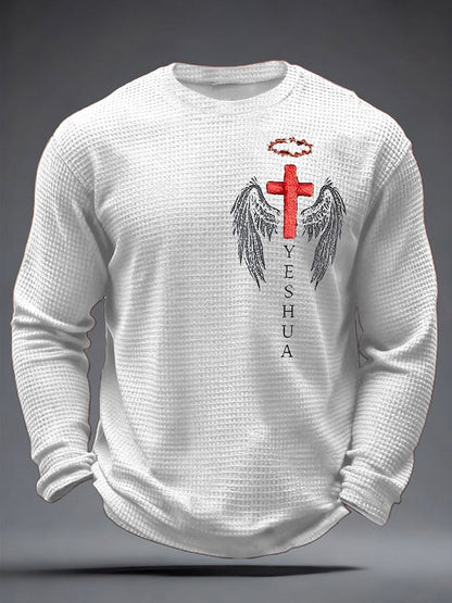 Men's Faith Print Casual Printed T-shirt