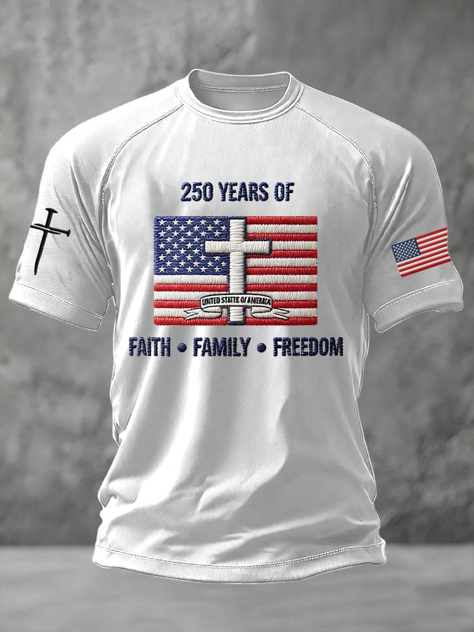 Men's United States 250th Anniversary Print Crew Neck Top