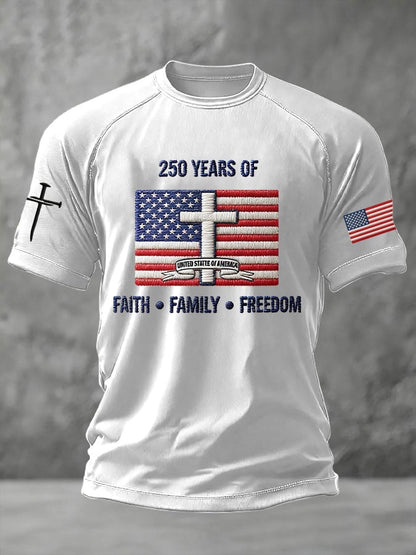 Men's United States 250th Anniversary Print Crew Neck Top