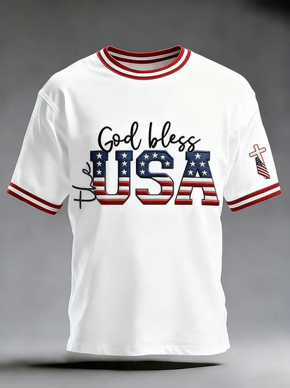 Men's 250th Anniversary of the United States Faith Print Short Sleeve T-shirt
