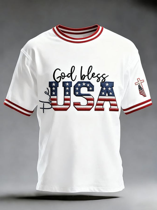 Men's 250th Anniversary of the United States Faith Print Short Sleeve T-shirt