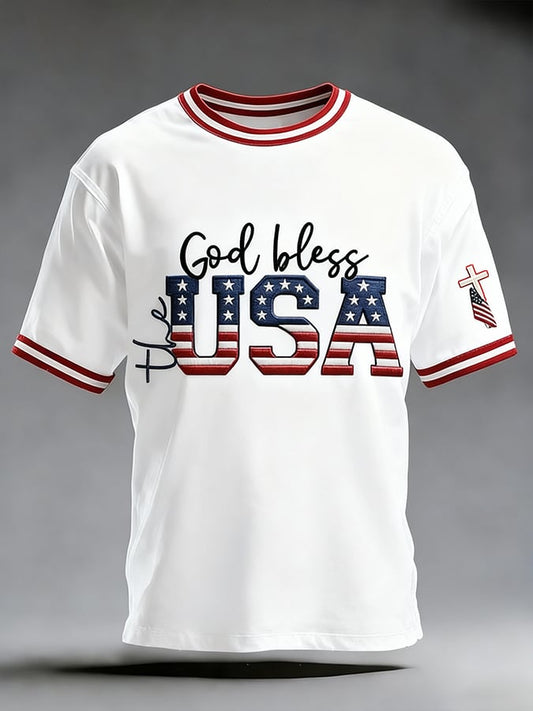 Men's 250th Anniversary of the United States Faith Print Short Sleeve T-shirt