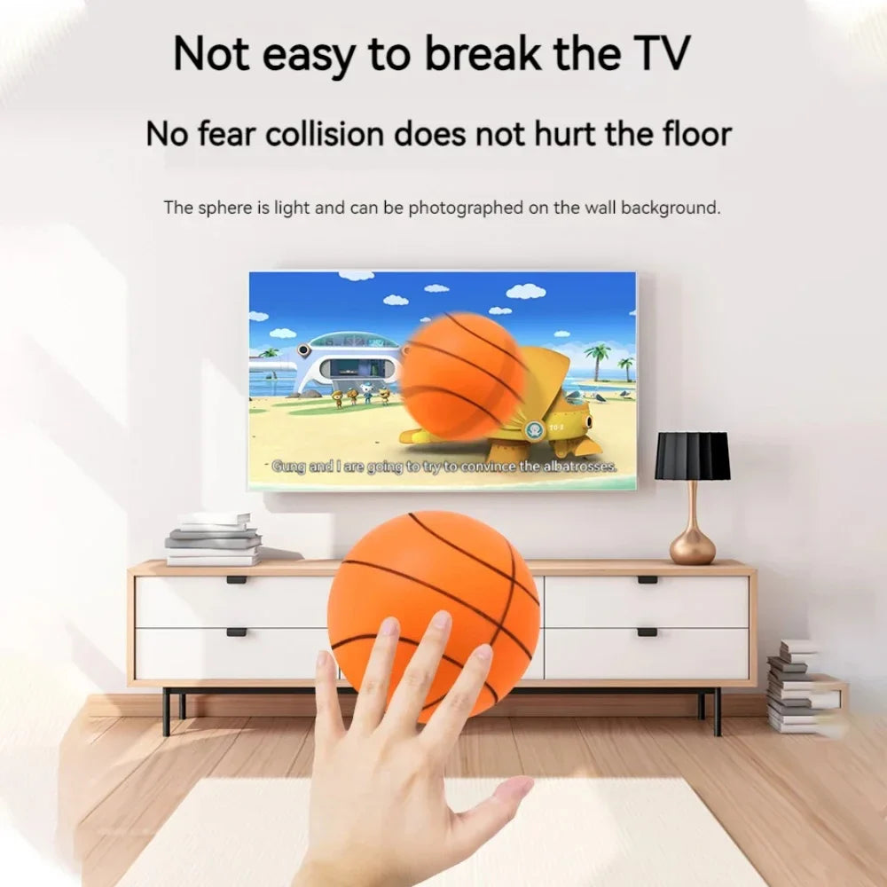 Foam Basketball – Silent Mute Ball for Kids Indoor Play, Safe Soft Squeezable Toy