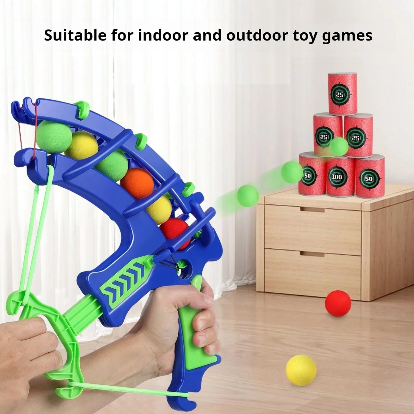 Montessori Throw Sport Slingshot Target – Sticky Ball Dartboard Basketball Outdoor Educational Game