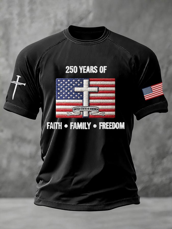 Men's United States 250th Anniversary Print Crew Neck Top