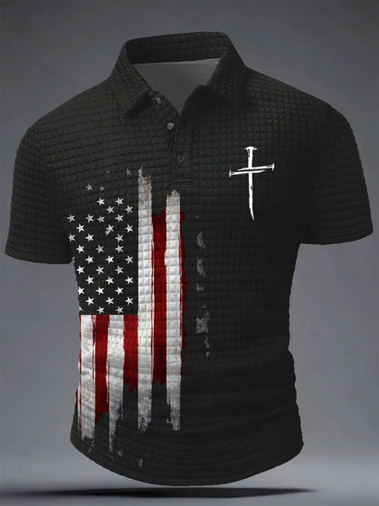 Men's Faith Printed Casual Polo Shirt