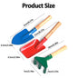 Children’s Wooden Handle Beach Shovel Set – Kids Sand Digging & Gardening Tools