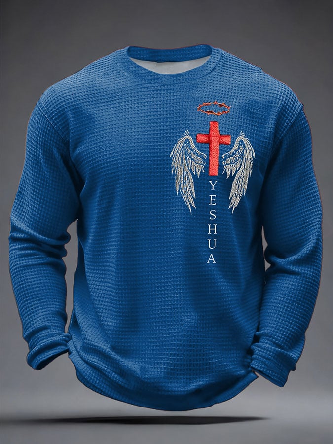 Men's Faith Print Casual Printed T-shirt