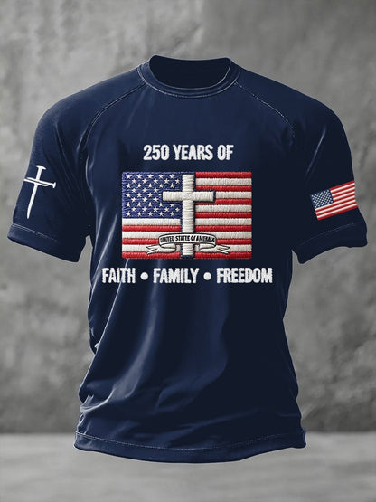 Men's United States 250th Anniversary Print Crew Neck Top